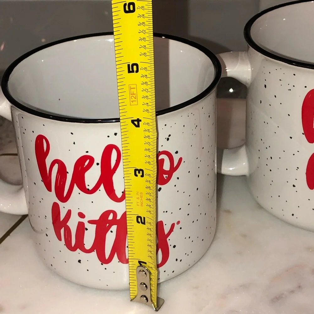 ✨NWT✨ Hello Kitty Sanrio Set of 2 Large Speckle Glitter Mugs - Picture 7 of 10